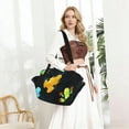 thumbnail image 5 of Tropical Frogs Palm Leaf 2-in-1 Foldable Picnic Blanket Tote Bag Shoulder Handbag, Large Circular Outdoor Mat for Beach Camping Park, 5 of 5