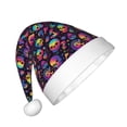 thumbnail image 2 of Rateoe Skull mushroom rainbow color Santa Hat Confortable Christmas Hat for Christmas Party Favors Fit for Kids, 2 of 6