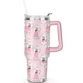 thumbnail image 2 of Personalized Dog Lover Gift Idea - 40oz Insulated Tumbler with Straw for Women - Non-Slip Handle Coffee Travel Cup, 2 of 7