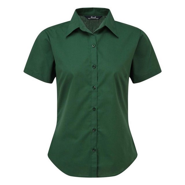 Premier Short Sleeve Poplin Blouse / Plain Work Shirt