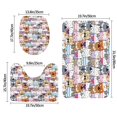 thumbnail image 2 of Bathroom Rugs Sets 3 Piece - Cartoon Cute Cat With Glasses Absorbent Non Slip Bath Mats, U-Shape Toilet Lid Cover, Contour Mat, Soft Washable Shower Mats Bath Rug Mat for Bathroom Tub Toilet, 2 of 7