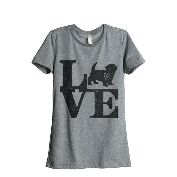 Love Havanese Women's Fashion Relaxed T-Shirt Tee Heather Gray X-Large