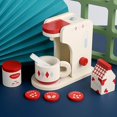 thumbnail image 2 of Set Pretend Play para niños, juguete de madera para cocina con cafetera, 2 of 5
