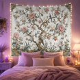 thumbnail image 2 of Peony Tree in a Pale Floral Garden, Romantic Vintage for Flower Lovers, Botanical Home Decor, Mother'S Day Gift, Tapestry Wall Hanging for Bedroom and Living Room, 2 of 7