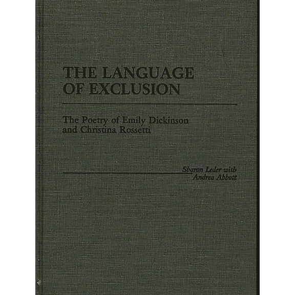 Contributions in Women's Studies The Language of Exclusion, Book 83, (Hardcover)