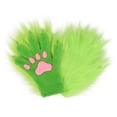 thumbnail image 2 of HJYCHN Halloween Gloves Cat Shaped with Pad Accent Full Finger Style for Women and Men Cosplay Accessory Warm Gloves Green One Size, 2 of 4