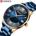 thumbnail image 3 of CURREN New Luxury Stainless Steel Men Watch Fashion Analog Quartz Clock Wristwatches for Male Blue Black Business Watches, 3 of 5