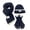 Navy, variant on Daznico Ribbed Knit Beanie Hat Scarf Gloves 3-Piece Set Soft Yarn Cozy Stylish Winter Accessories for Cold Weather Daily Outdoor Wear