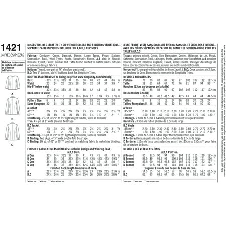 Jacket Simplicity Pattern - Simplicity Misses' Size 16-24 Jackets & Coats Pattern, 1 Each