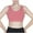 Pink, variant on Women's Sports Bra Full Figure No Bounce Plus Size Camisole Wirefree Back Close Running One-Piece Fixed Cup Bra