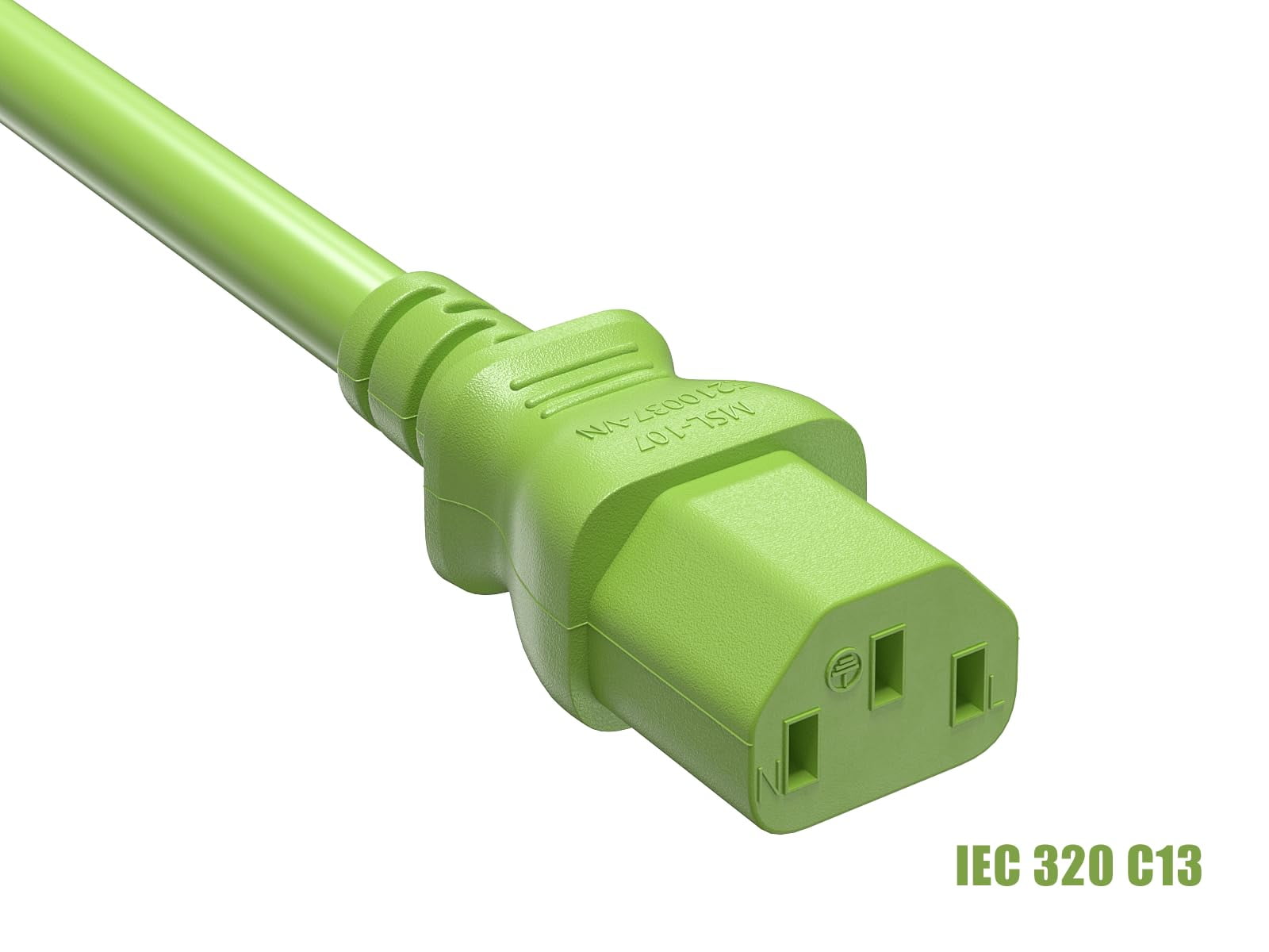 Cable Leader 4ft 14 AWG Computer Power Extension Cord IEC320 C13 to IEC320 C14, Green