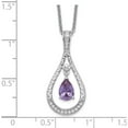 thumbnail image 3 of Sterling Silver June Cz Stone Never Forget Tear 18In Birthstone Necklace Made In China qsx185, 3 of 5