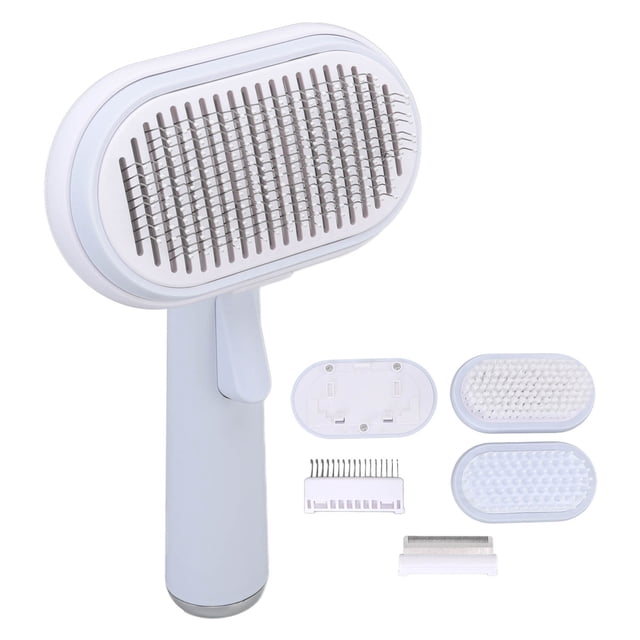 Pet Grooming Brush Set, 5 In 1 Comfortable Grip Convenient Pet Slicker Brush For Dog And Cat For Sofa For Carpet Blue 5 In 1