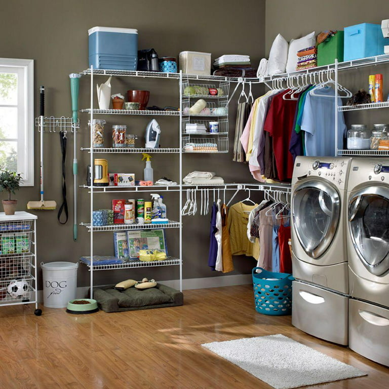 Wire Laundry Shelving  Closet storage systems, Small laundry rooms,  Wardrobe storage