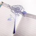 thumbnail image 2 of Pedty 1*Bookmark,Rose Flower Metal Bookmark Stainless Steel Valentine's Day Metal Bookmark Gift, 2 of 3