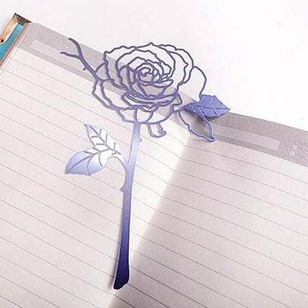 

jbyrvq Rose Flower Metal Bookmark Stainless Steel Valentine s Day Metal Bookmark Gift
