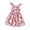 Hot Pink, variant on REDARER Toddler Girls' Watercolor Floral Flutter Sleeve Dress with Smocked Waist Summer Beach Sundress,3-4 Years