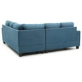thumbnail image 4 of Contemporary Home Living Tufted Microsuede L-Shape Sectional Sofa - 80" - Blue, 4 of 6