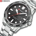 thumbnail image 3 of Curren  8426 Men's Steel Belt Fashion Business Watch Quartz Calendar Men's Watch Waterproof Student Spot, 3 of 10