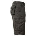 thumbnail image 3 of Men's Cotton Multi Utility Pockets Relaxed Fit Casual Outdoor Army Cargo Shorts (Dark Grey, 34), 3 of 4