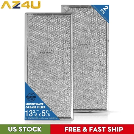 AZ4U 2 Pack DE63-00196A Microwave Grease Filters for Samsung, Replaces 2080534, DE63-00196B, AP4221824, PS4228058 - 13-3/8" x 5-7/8"
