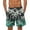 Multicolor#7, variant on Viikei Men's Shorts with Multiple Pockets,Men Casual Fashion Print Shorts with Pockets Elastic Waist Beach Pants Green S