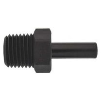 Push-Fit Adapter Fitting, 1/4 in Tube Size, Polypropylene, White, 10 PK