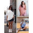 thumbnail image 4 of T-Shirts Oversize pour Femmes Coupe Ample Col Rond Manches Courtes Hauts Été Blouse Décontractée Y2K 2024 Tee Basique, 4 of 6
