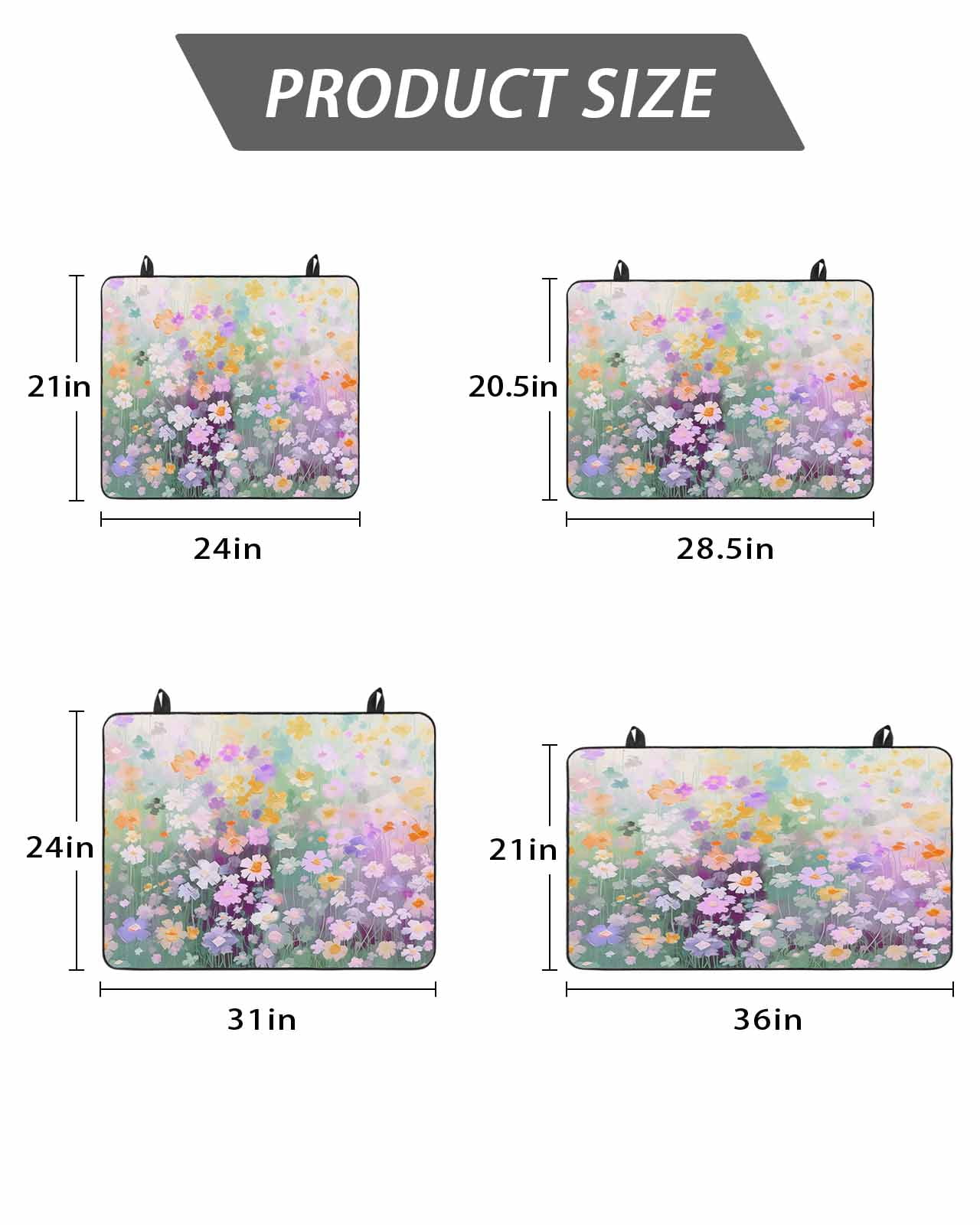 Stove Top Covers for Electric Stove, Teal Spring Floral Glass Stovetop Cover Protector, Modern Oil Painted Daisy Botanical Induction Cooktop Protector Oven Mat for Kitchen Countertop 24"x21"