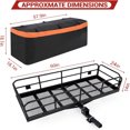 thumbnail image 3 of Studyset Cargo Carrier Basket for Hitch Mount 60"x24"x14" Supports 500 lbs with Net and Straps Compatible with 2-Inch Receivers Perfect for SUVs and Cars, 3 of 6