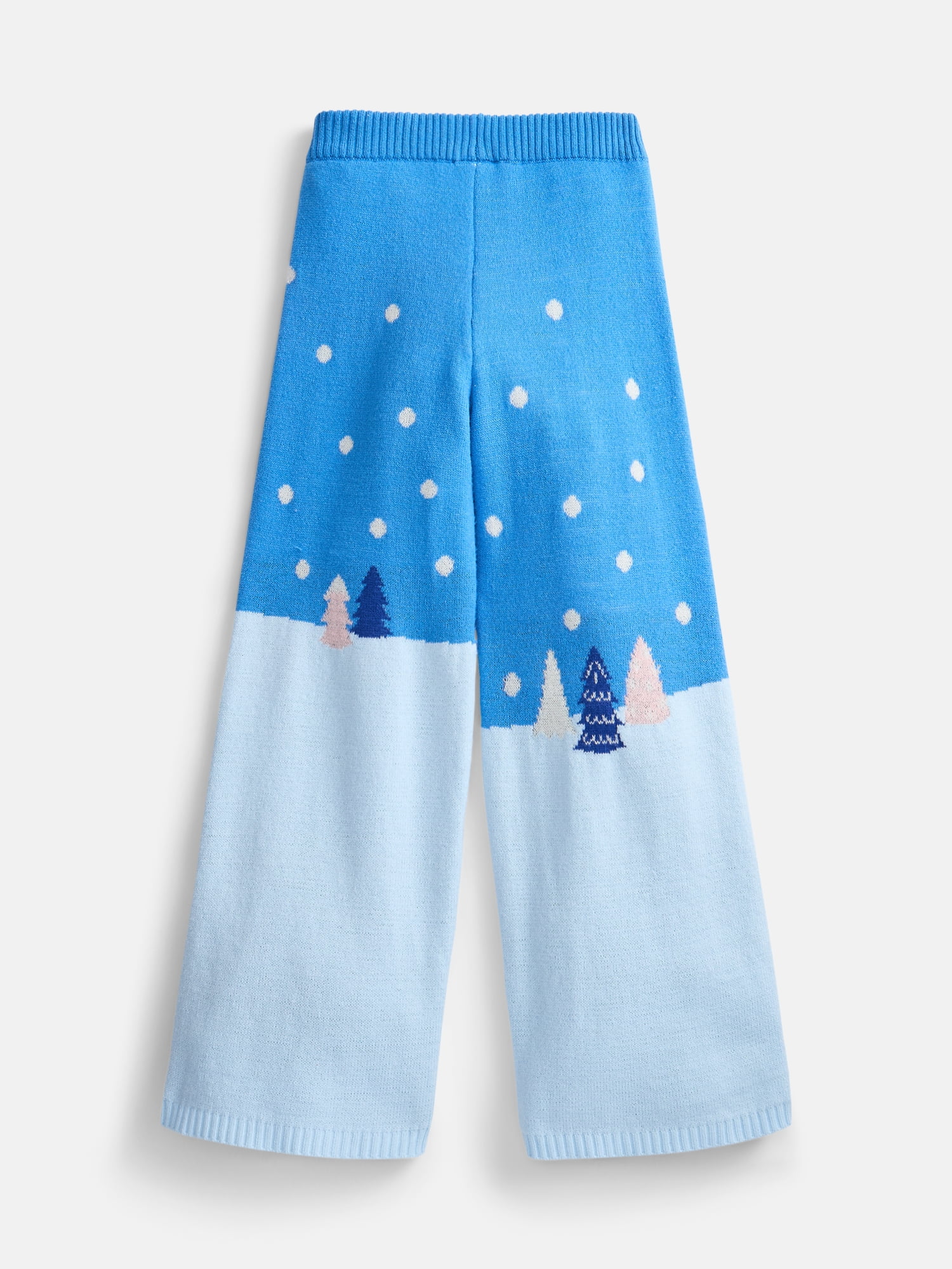 Stitch and Angel Girls' Jacquard Wide Leg Knit Pants, Sizes 4-16
