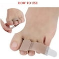 thumbnail image 6 of Sunjoy Tech 4 Pieces Broken Toe Wraps, Cushioned Bandages, Hammer Toe Separator Splints, Toe Straight, Hammer Toe Wrap, Cushioned Corrector, for Broken Toe, Hammer Toe, 6 of 9