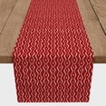 thumbnail image 3 of Creative Products Hand Drawn Aztec Squiggle Red 16x90 Poly Twill Table Runner, 3 of 3