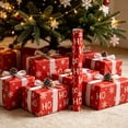 thumbnail image 6 of Neoargh 1Pc Christmas Wrapping Paper Roll, Jumbo Roll Red and White Christmas Design with Metallic Foil Shine, 6 of 6