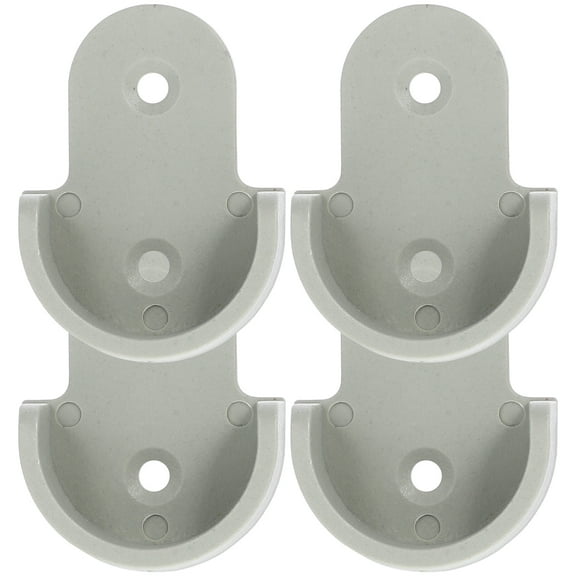 30pcs Plastic Rod Socket Wardrobe Flange Holder Closet Rod End Supports 25mm