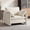 Beige, variant on LAUSAINT HOME 42.1" Oversized Accent Chair with 33.6" Wide Seat, Modern Upholstered Single Armchair with 120° Reclined Backrest, 2 Pillows for Living Room, Chenille, Gray