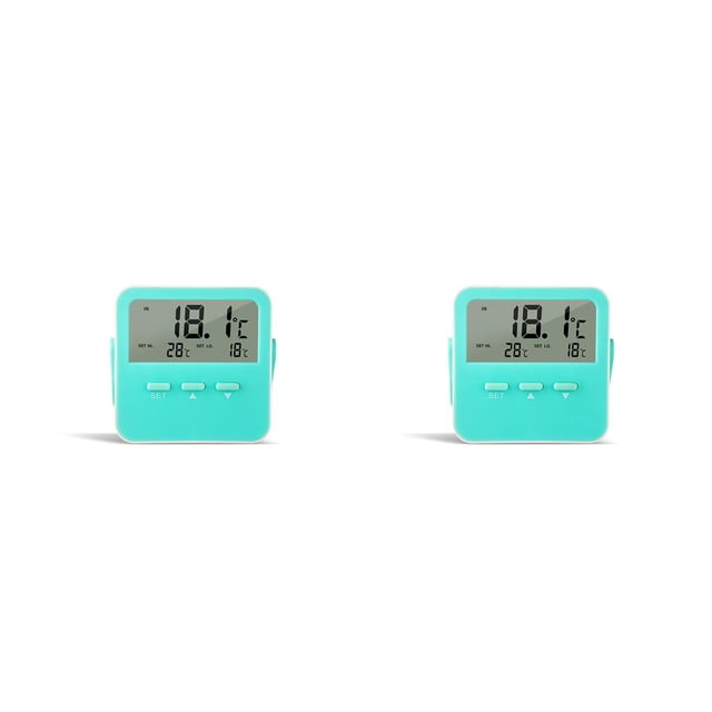 Advancent Termómetro Higrómetro digital Estación meteorológica Temperatura portátil Medidor de humedad Escritorio colgante Dormitorio Verde 2piezas