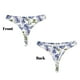 thumbnail image 3 of Fotbe Blue Flax Flowers Tanga Sin Costuras para Mujer con Estampado – Panties Invisibles, Transpirables y Cómodos para Uso Diario-3X-Large, 3 of 6