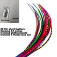 thumbnail image 2 of Feather Hair Extensions, 100% Real Rooster Feathers, Short Rainblow colors 20 Feathers for hair, 2 of 3