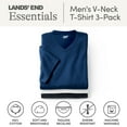 thumbnail image 4 of Lands' End Essentials Men's V-Neck T-Shirt 3 Pack - Premium Cotton Tee, Casual Regular Fit, 4 of 6