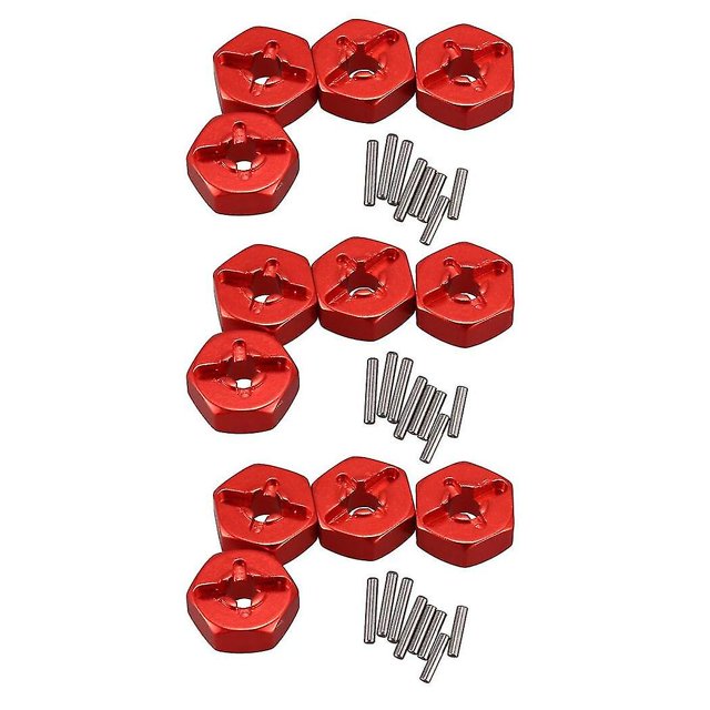 12pcs Aluminum Alloy 12mm Combiner Wheel Hub Hex Adapter Upgrades For 144001 1/14 Rc Car Spare Part
