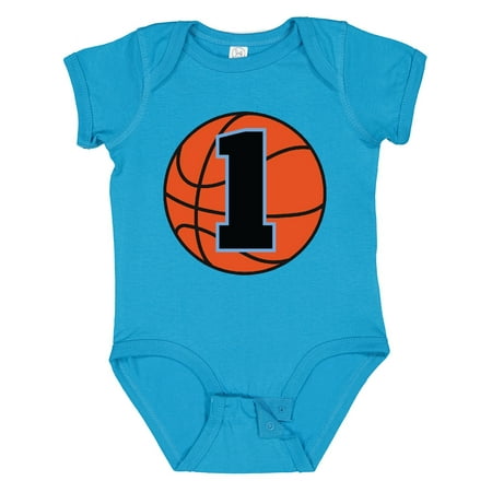 

Inktastic Basketball 1st Birthday 1 Year Old Gift Baby Boy Bodysuit