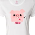 thumbnail image 4 of Inktastic Kawaii I Love Pigs Women's T-Shirt, 4 of 5