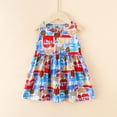 thumbnail image 2 of Caqnni Toddler Little Girls Floral Print Sleeveless Dress Set Summer Beach Dress (18-24 Months,Multicolour), 2 of 5