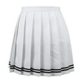 thumbnail image 4 of Fsqjgq Skirt for Women Tennis Trendy Casual Pleated Skirts Female High School Solid Color High Waist Knee Pleated Miniskirt Black Tennis Skirt Black Skirt Y2K Skirt 2XL, 4 of 4