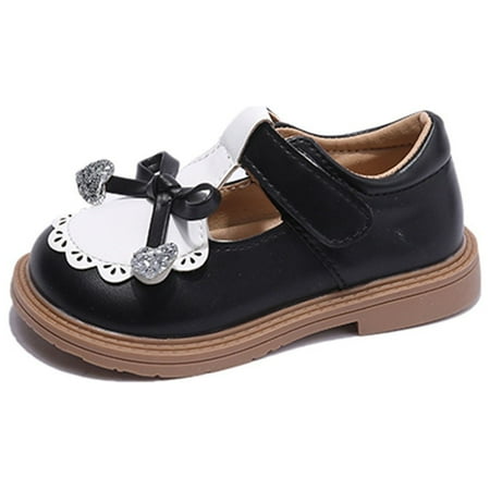 

Little Girls Adorable Princess Party Girls Bow Shoes Flower Wedding Shoes First Walker Footwear