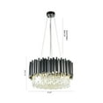 thumbnail image 5 of Design Living 8-Light Black Chandelier With Clear Hanging Crystals, 5 of 6