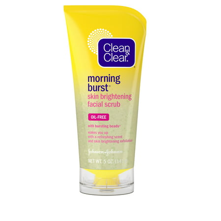 Clean & Clear Morning Burst Brightening Exfoliating Face Scrub, 5 (Best Natural Exfoliating Face Wash)