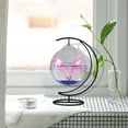 thumbnail image 4 of GadgetVLot Random color transparent glass small fish tank wrought iron hanging gold fish tank, 4 of 12