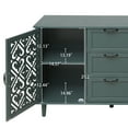 thumbnail image 5 of KINFFICT Sideboard Storage Cabinet with 2 Doors & 3 Drawers, Mid-Century 47"L Accent Cabinet for Living Room, Bedroom, Dark Green, 5 of 8